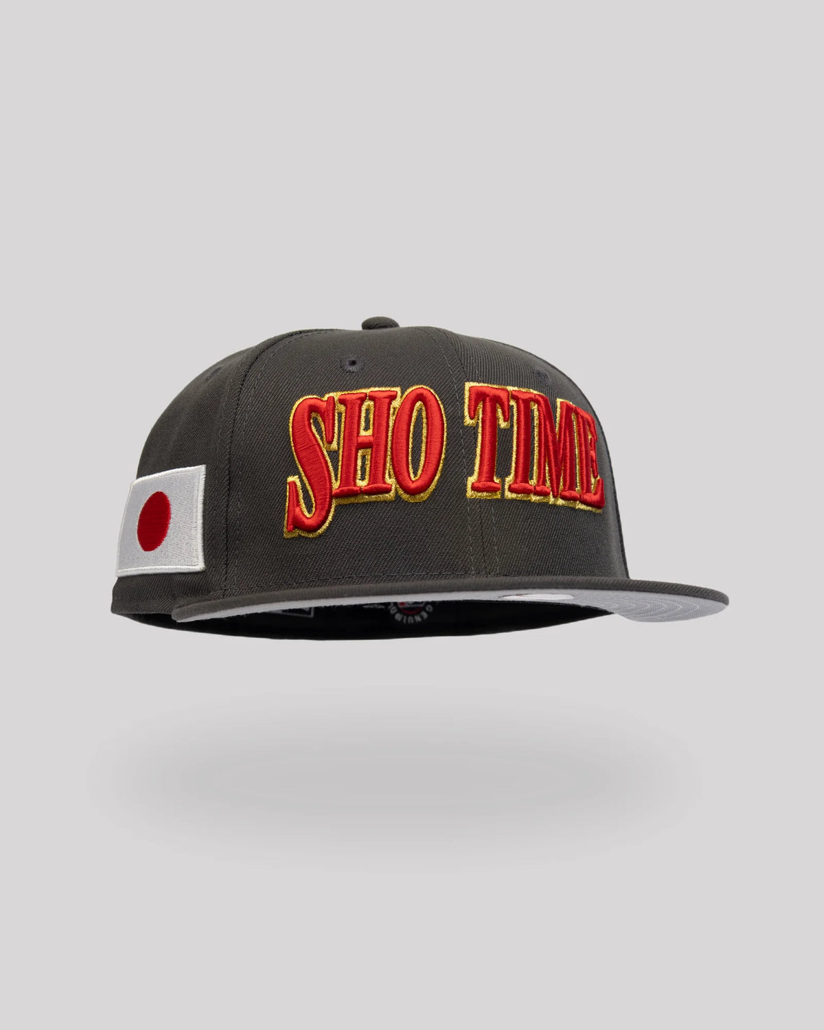 Gorra New Era 59FIFTY Dodgers Sho Time gris oscuro con bandera de Japón