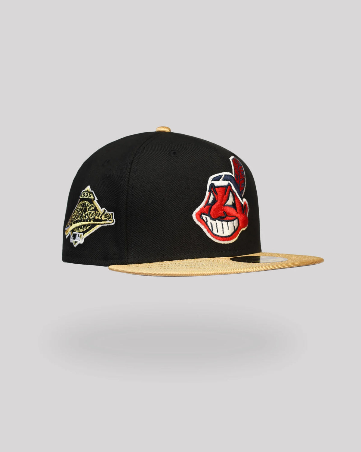 Gorra 59FIFTY Cleveland Indians Serie Mundial 1995 – Negra / Dorado