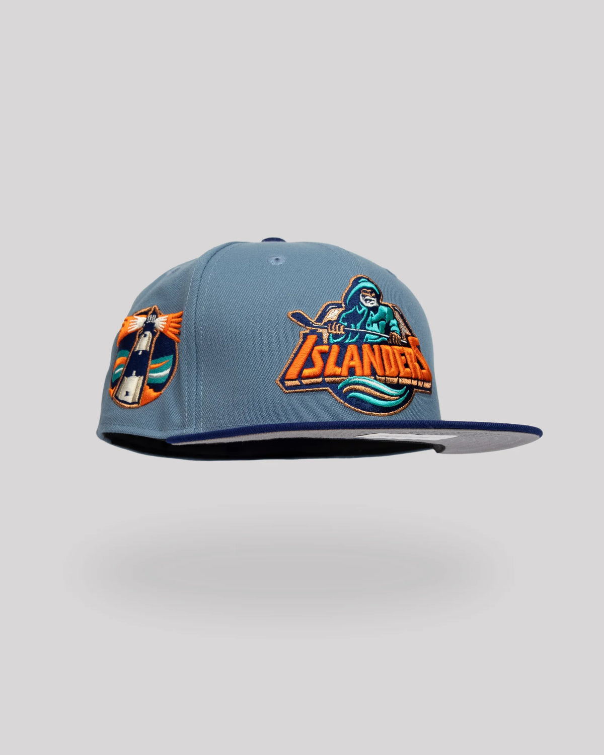 Gorra New Era 59FIFTY New York Islanders Fisherman azul pizarra con parche del faro Imagen principal del producto